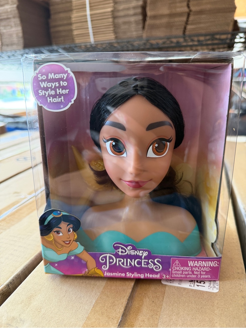 Disney Princess Jasmine Styling Head - Black and Teal